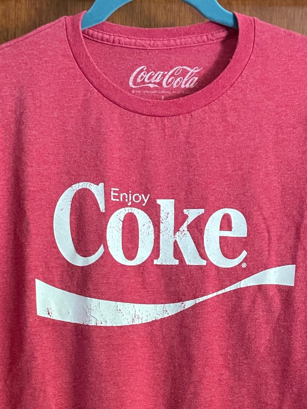Coca-Cola Enjoy Coke Graphic T-Shirt Red‎ Short Sleeve Casual L